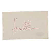 Karen Allen Signed 3x5 Index Card (ACOA) at PristineAuction.com