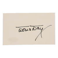 Doris Day Signed 3x5 Index Card (ACOA) at PristineAuction.com