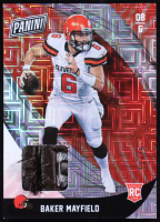 Baker Mayfield 2018 Panini Black Friday Escher Squared Player-Worn #41 #10/25 RC at PristineAuction.com