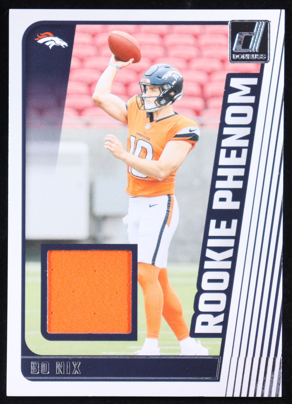 Bo Nix 2024 Donruss Rookie Phenom Jerseys #12 RC at PristineAuction.com Bo Nix 2024 Donruss Rookie Phenom Jerseys #12 RC at PristineAuction.com