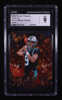 Bryce Young 2023 Panini Phoenix Fired Up Lava #4 #141/150 RC (CGC 9) at PristineAuction.com