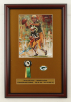 Bart Starr Signed Packers Custom Framed Art Print Display with Ribbon Lapel Pin & Packers Patch (JSA) at PristineAuction.com