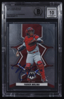 Yadier Molina Signed 2022 Panini Mosaic #83 (BGS) at PristineAuction.com
