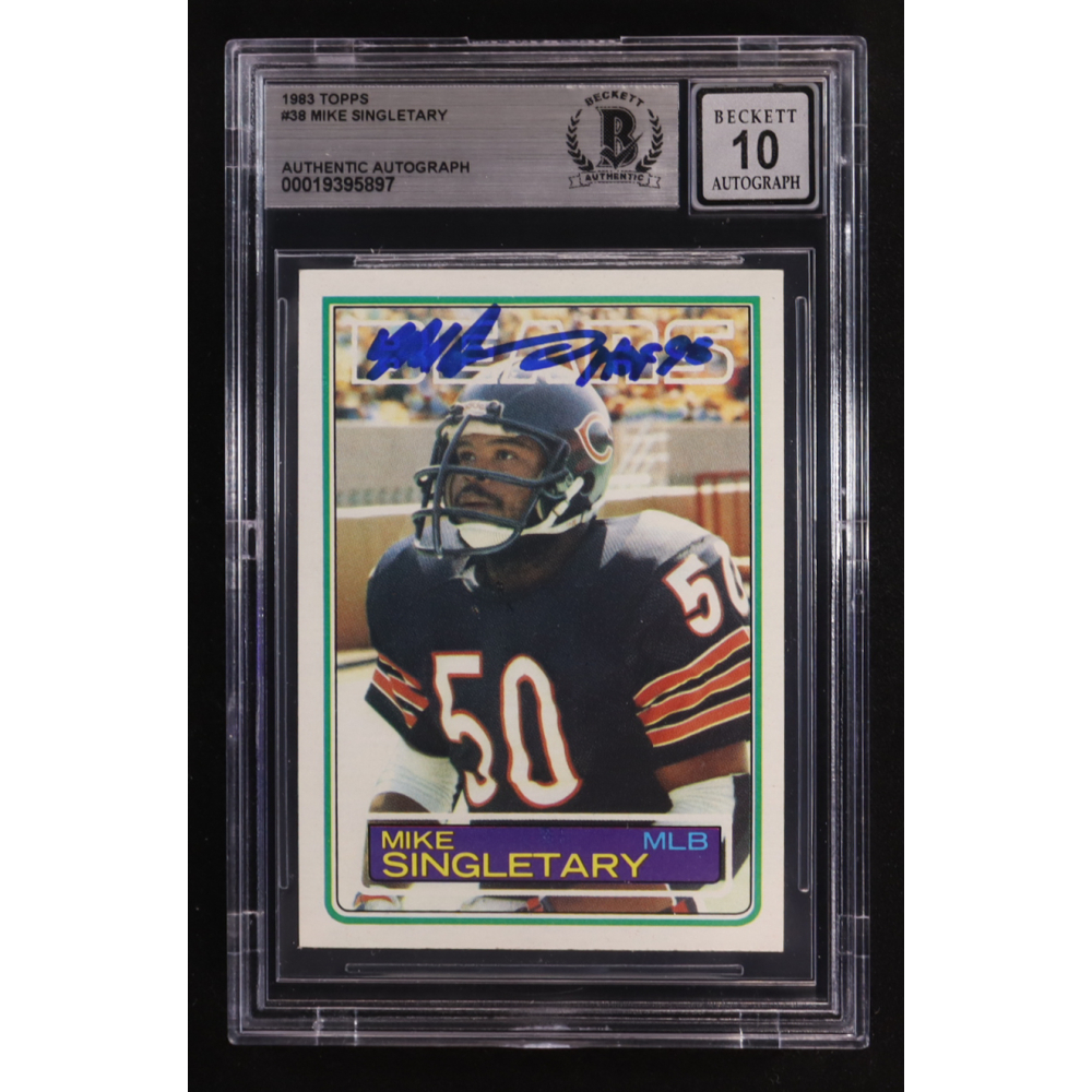 Mike Singletary Signed 1983 Topps Inscribed "HOF 98" #38 RC (BGS | Autograph Graded BGS 10) at PristineAuction.com