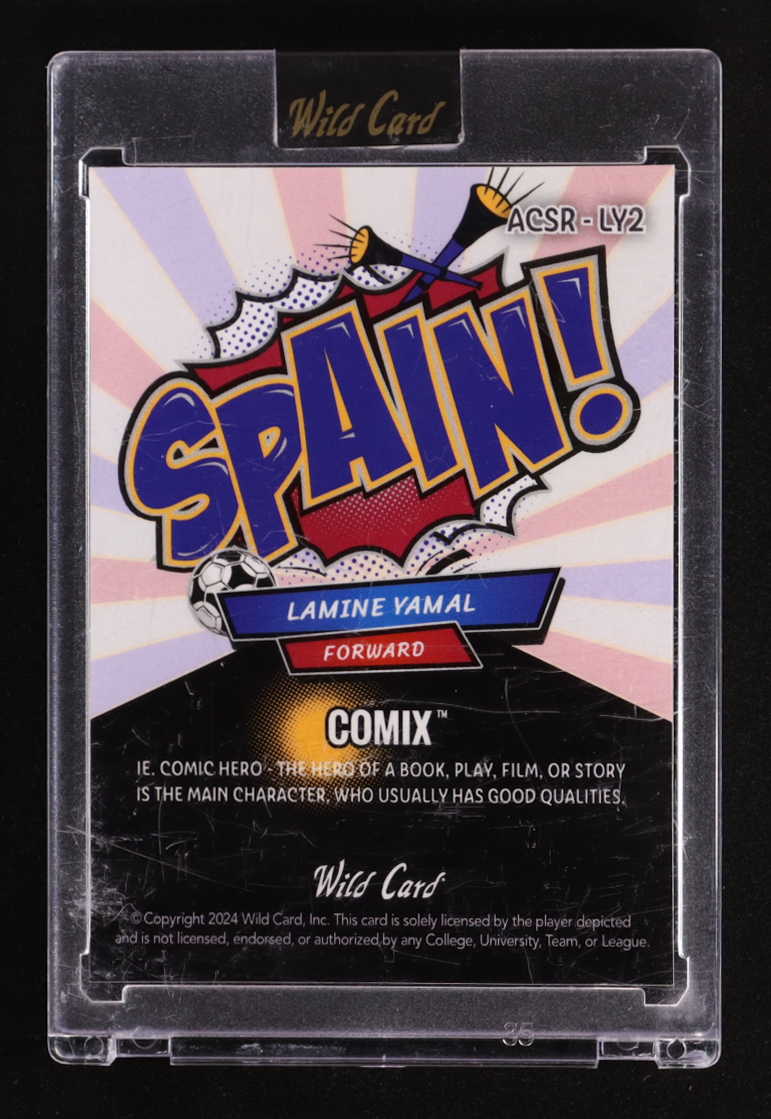 Lamine Yamal 2024 Wild Card Spain! #ACSR-LY2 RC #2/3 at PristineAuction.com Lamine Yamal 2024 Wild Card Spain! #ACSR-LY2 RC #2/3 at PristineAuction.com