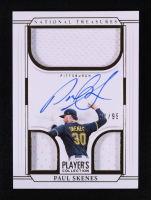Paul Skenes 2025 Panini National Treasures Player's Collection Material Signatures #9 #21/99 at PristineAuction.com