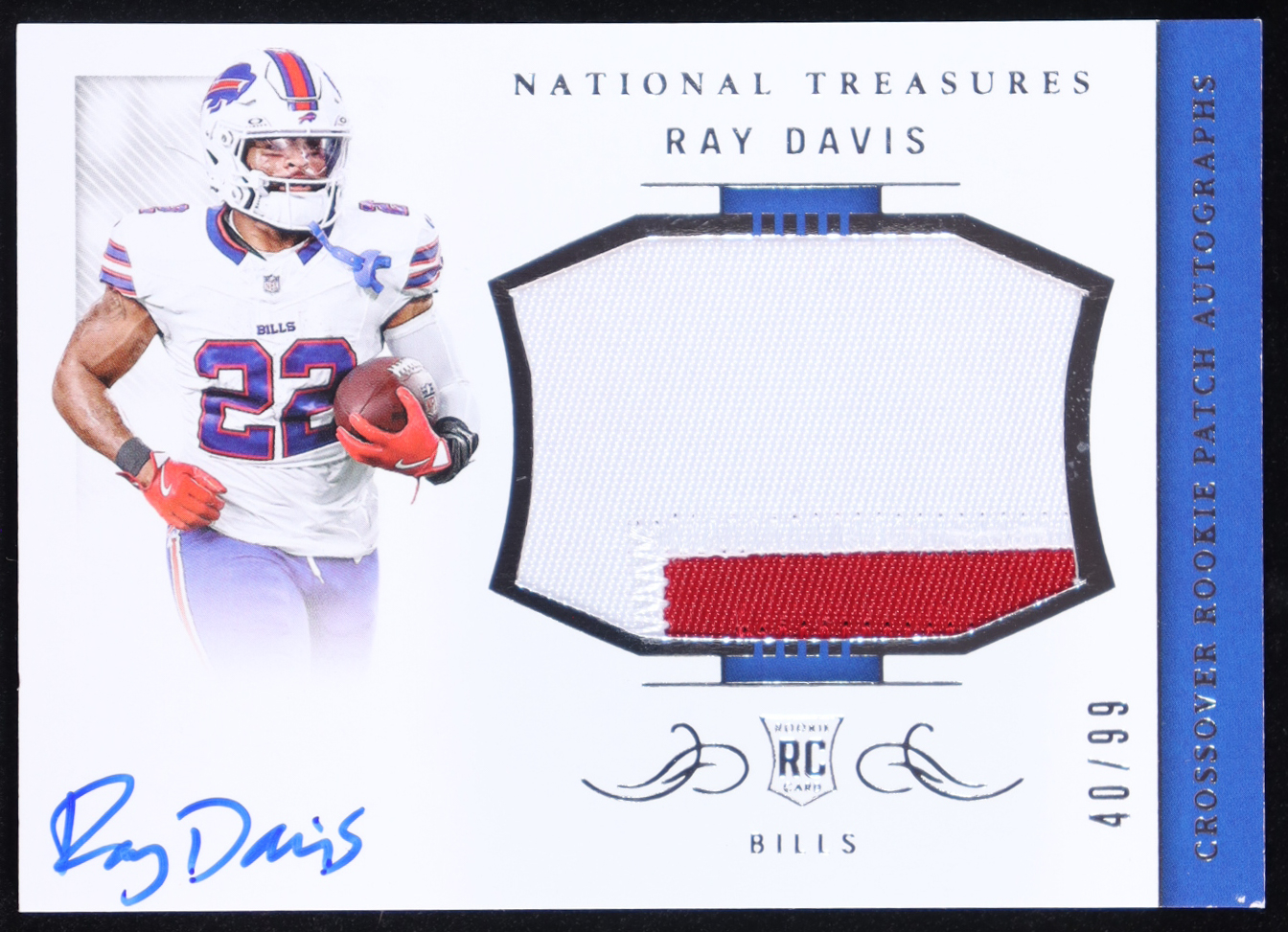 Ray Davis 2024 Panini National Treasures Crossover Rookie Patch Autographs #38 #40/99 RC at PristineAuction.com Ray Davis 2024 Panini National Treasures Crossover Rookie Patch Autographs #38 #40/99 RC at PristineAuction.com