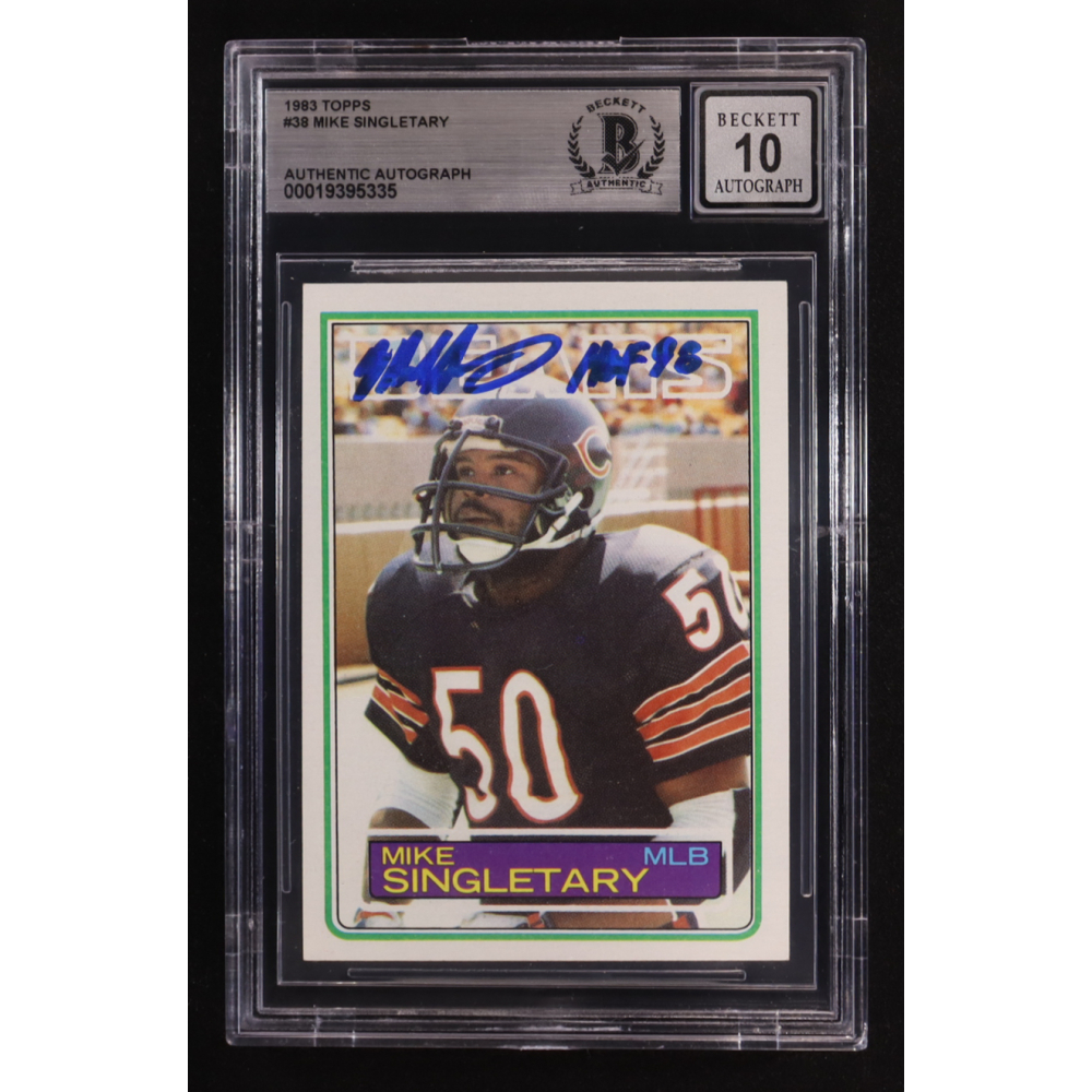 Mike Singletary Signed 1983 Topps Inscribed "HOF 98" #38 RC (BGS | Autograph Graded BGS 10) at PristineAuction.com
