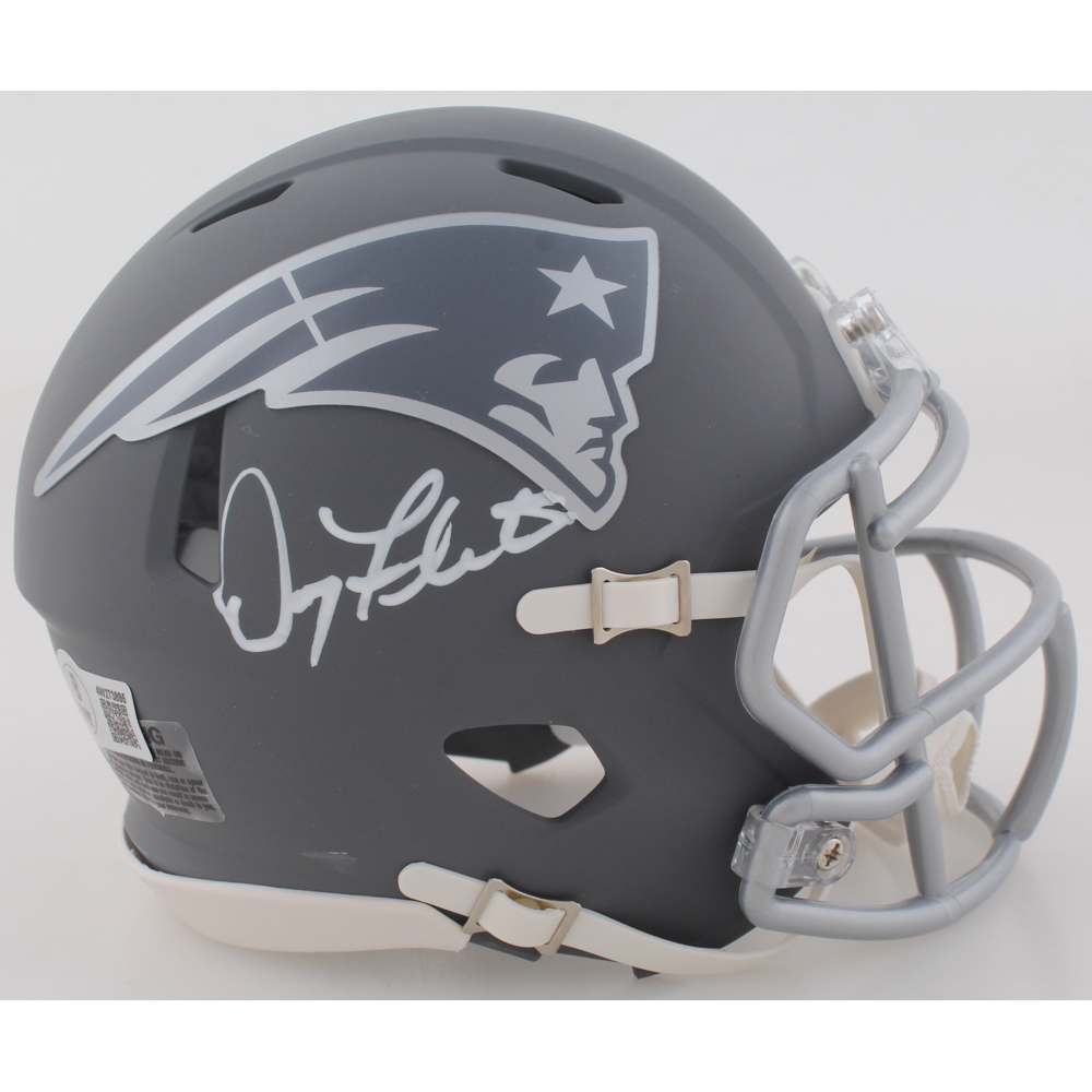 Doug Flutie Signed Patriots Slate Alternate Speed Mini Helmet (Beckett) at PristineAuction.com