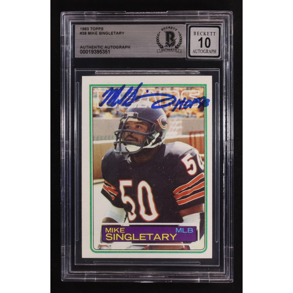 Mike Singletary Signed 1983 Topps Inscribed "HOF 98" #38 RC (BGS | Autograph Graded BGS 10) at PristineAuction.com