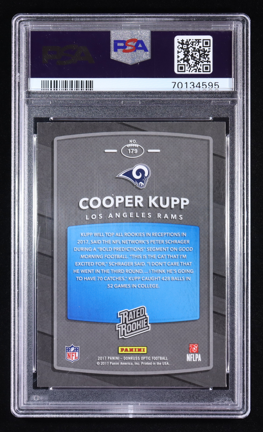 Cooper Kupp 2017 Donruss Optic #179 RC (PSA 10) at PristineAuction.com Cooper Kupp 2017 Donruss Optic #179 RC (PSA 10) at PristineAuction.com
