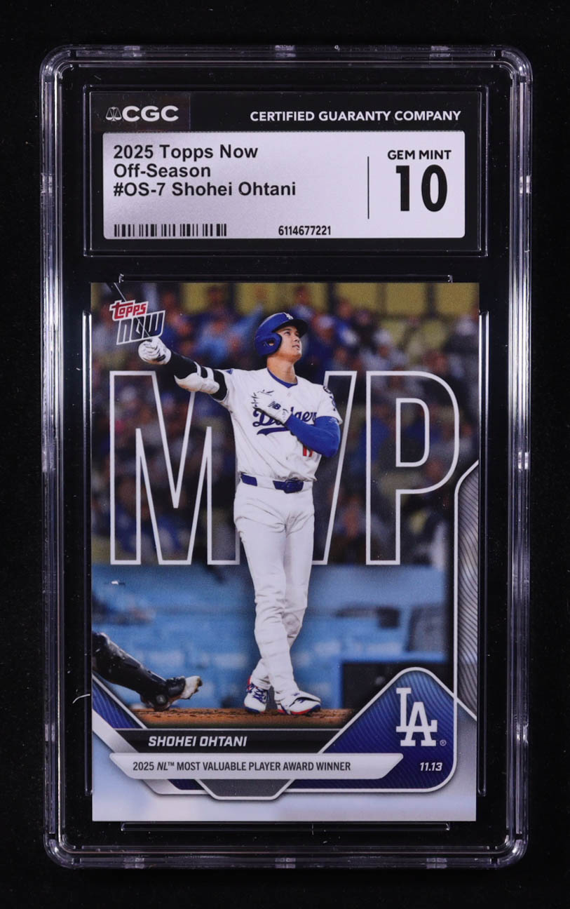 Shohei Ohtani 2025 Topps Now Off-Season #OS7 (CGC 10) at PristineAuction.com Shohei Ohtani 2025 Topps Now Off-Season #OS7 (CGC 10) at PristineAuction.com