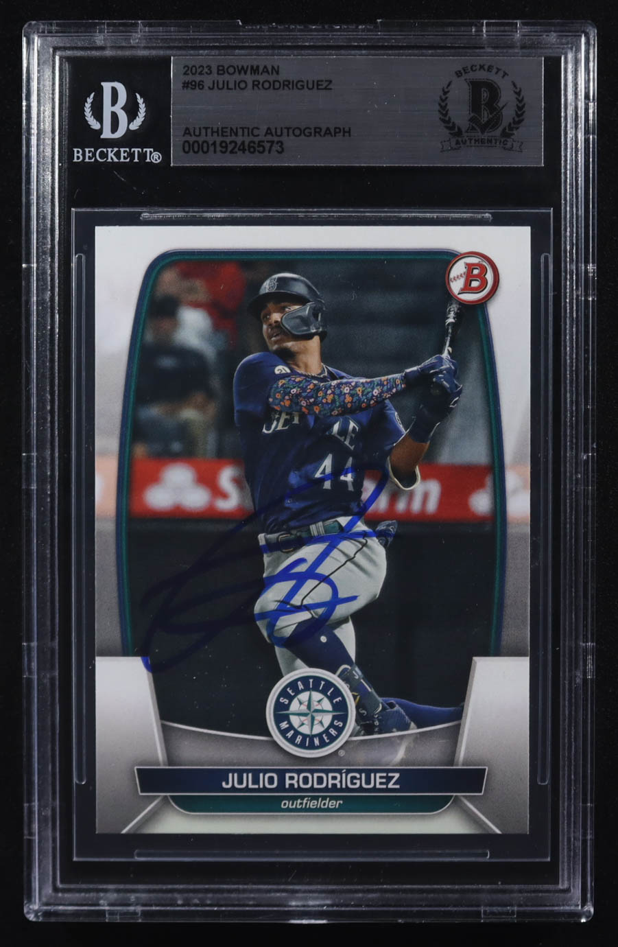 Julio Rodriguez Signed 2023 Bowman #96 (BGS) at PristineAuction.com Julio Rodriguez Signed 2023 Bowman #96 (BGS) at PristineAuction.com