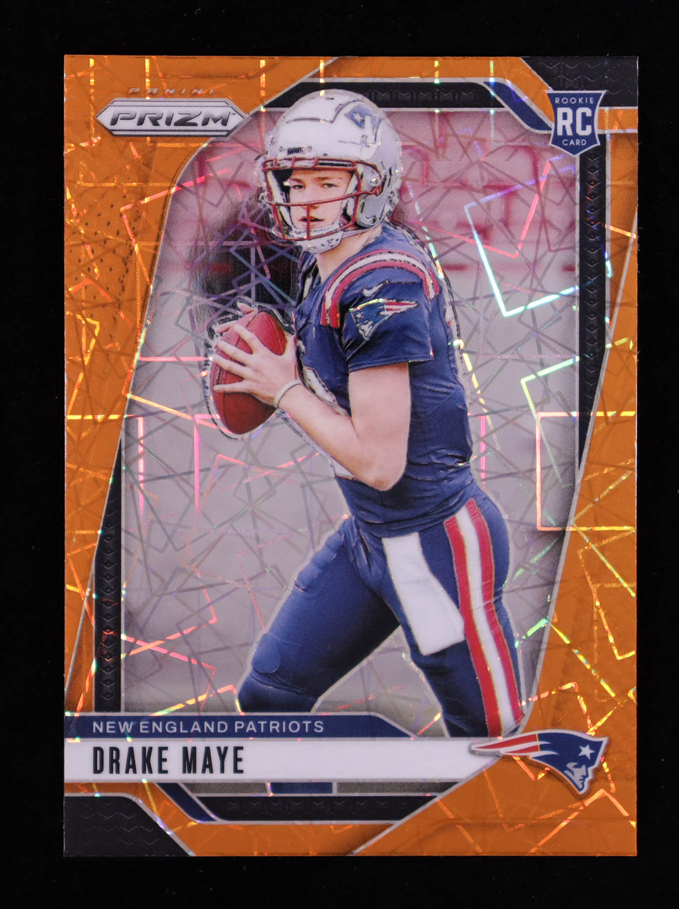 Drake Maye 2024 Panini Prizm Prizms Lazer #329 RC at PristineAuction.com Drake Maye 2024 Panini Prizm Prizms Lazer #329 RC at PristineAuction.com