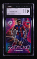 Lamine Yamal 2023-24 Topps Chrome UEFA Club Competitions Japan Wonderkids #WK3 RC (CGC 10) at PristineAuction.com