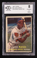Hank Aaron 1957 Topps Reversed Negative #20 (BCCG 8) at PristineAuction.com