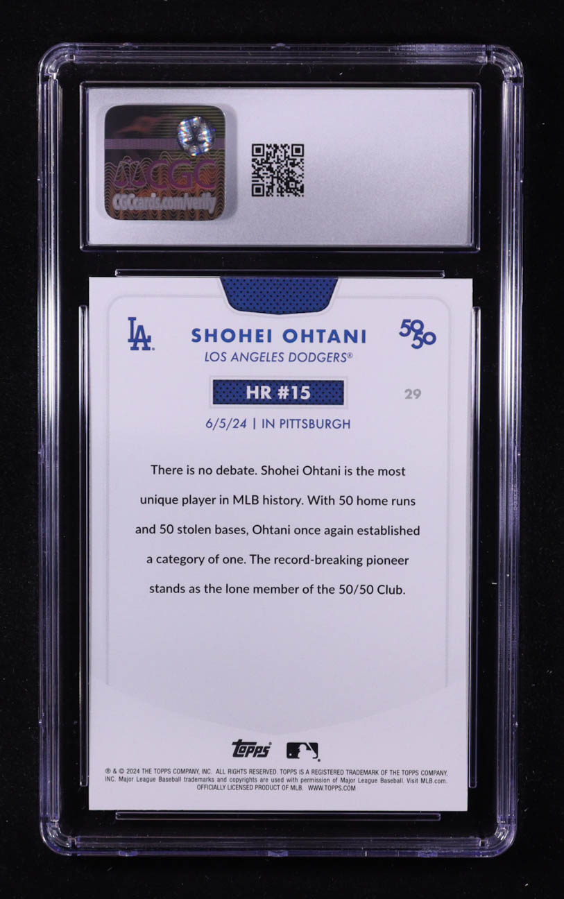 Shohei Ohtani 2024 Topps 50/50 Ohtani #29 (CGC 9.5) at PristineAuction.com Shohei Ohtani 2024 Topps 50/50 Ohtani #29 (CGC 9.5) at PristineAuction.com