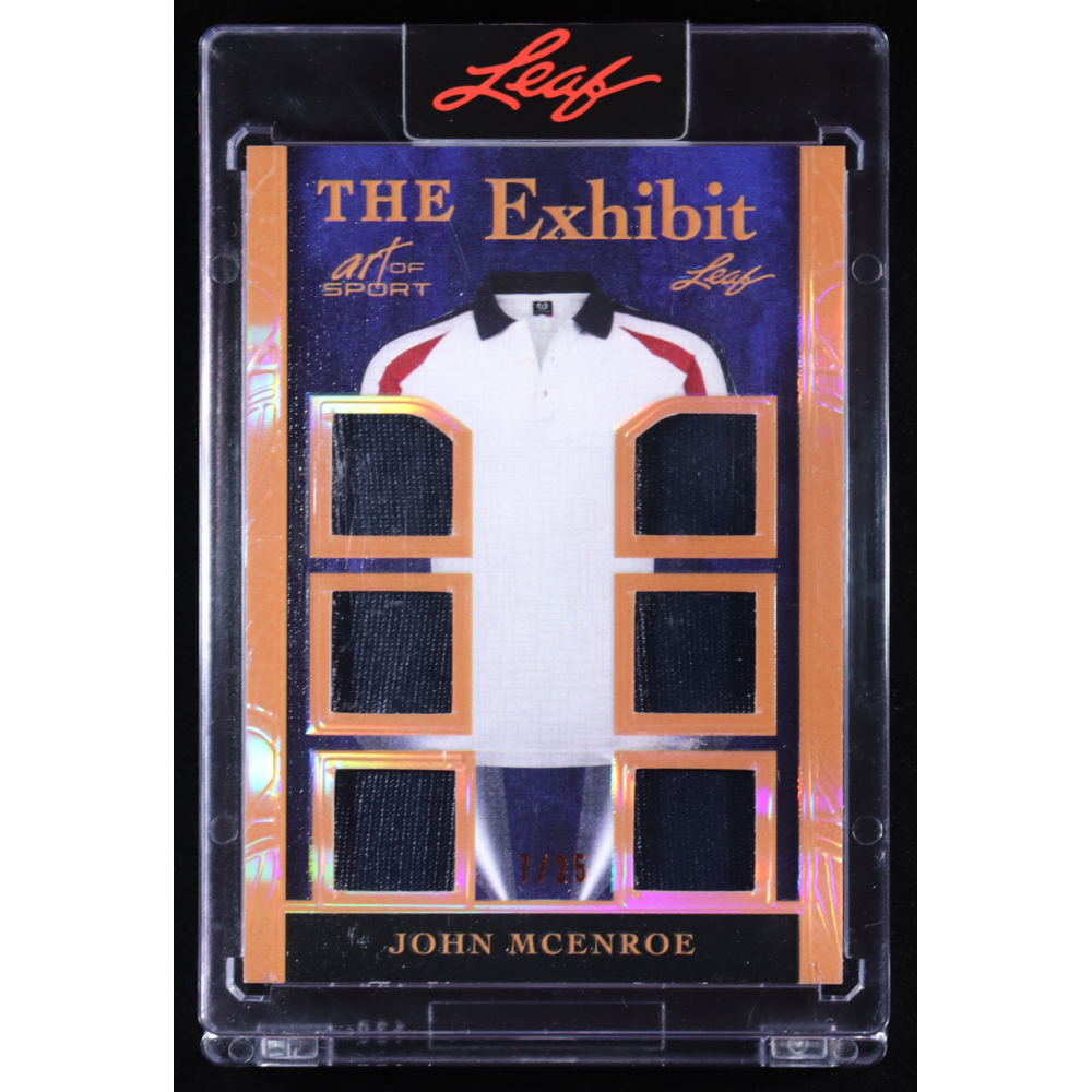 John McEnroe 2023 Leaf Art of Sport The Exhibit Bronze Spectrum Holofoil #TE20 #07/25 at PristineAuction.com