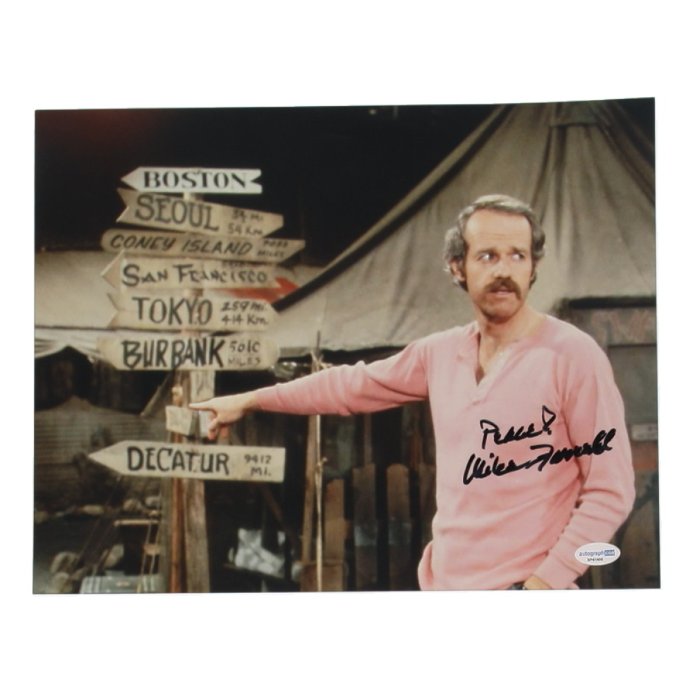 Mike Farrell Signed "M*A*S*H* " 11x14 Photo Inscribed "Peace!" (AutographCOA) at PristineAuction.com