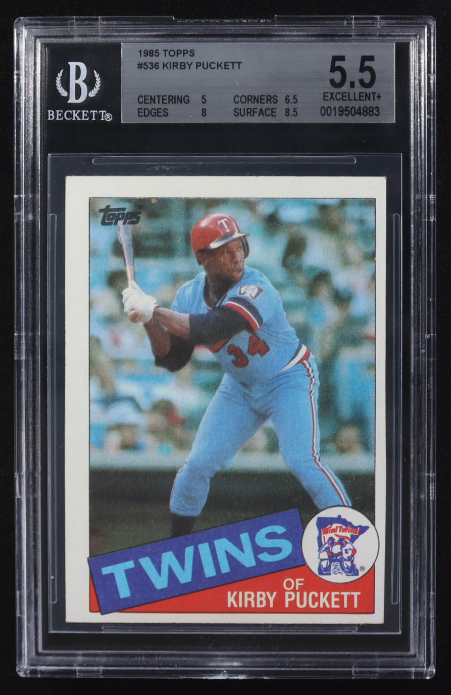 Kirby Puckett 1985 Topps #536 RC (BGS 5.5) at PristineAuction.com Kirby Puckett 1985 Topps #536 RC (BGS 5.5) at PristineAuction.com