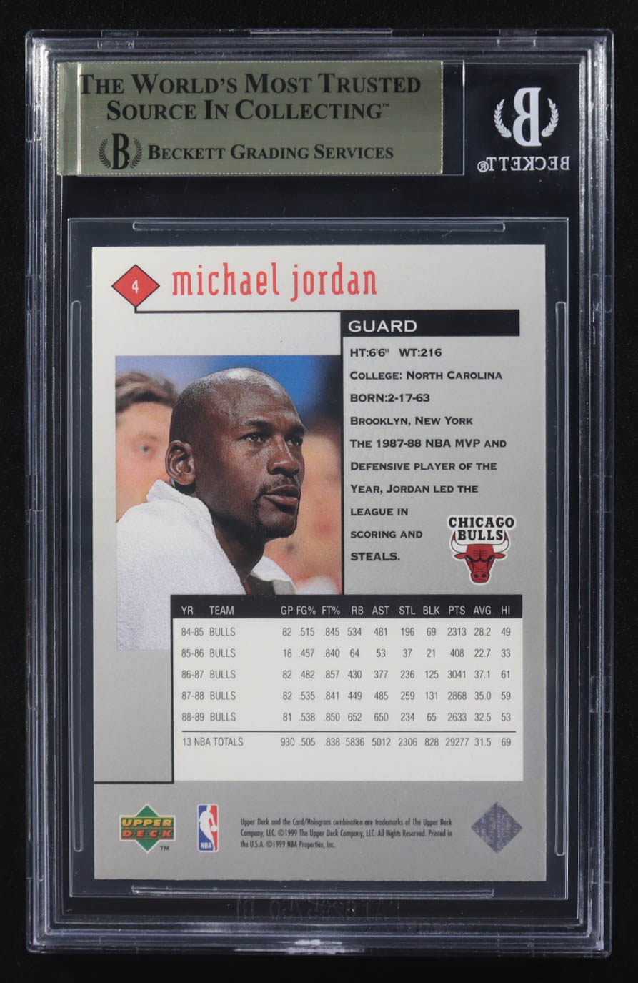 Michael Jordan 1998-99 Black Diamond #4 (BGS 9.5) at PristineAuction.com Michael Jordan 1998-99 Black Diamond #4 (BGS 9.5) at PristineAuction.com