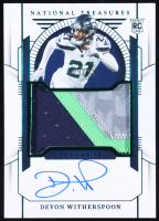 Devon Witherspoon 2023 National Treasures Rookie Patch Green Autographs #164 #09/21 RC at PristineAuction.com