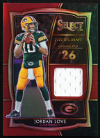 Jordan Love 2020 Select Draft Selections Memorabilia Prizm Red #11 RC at PristineAuction.com