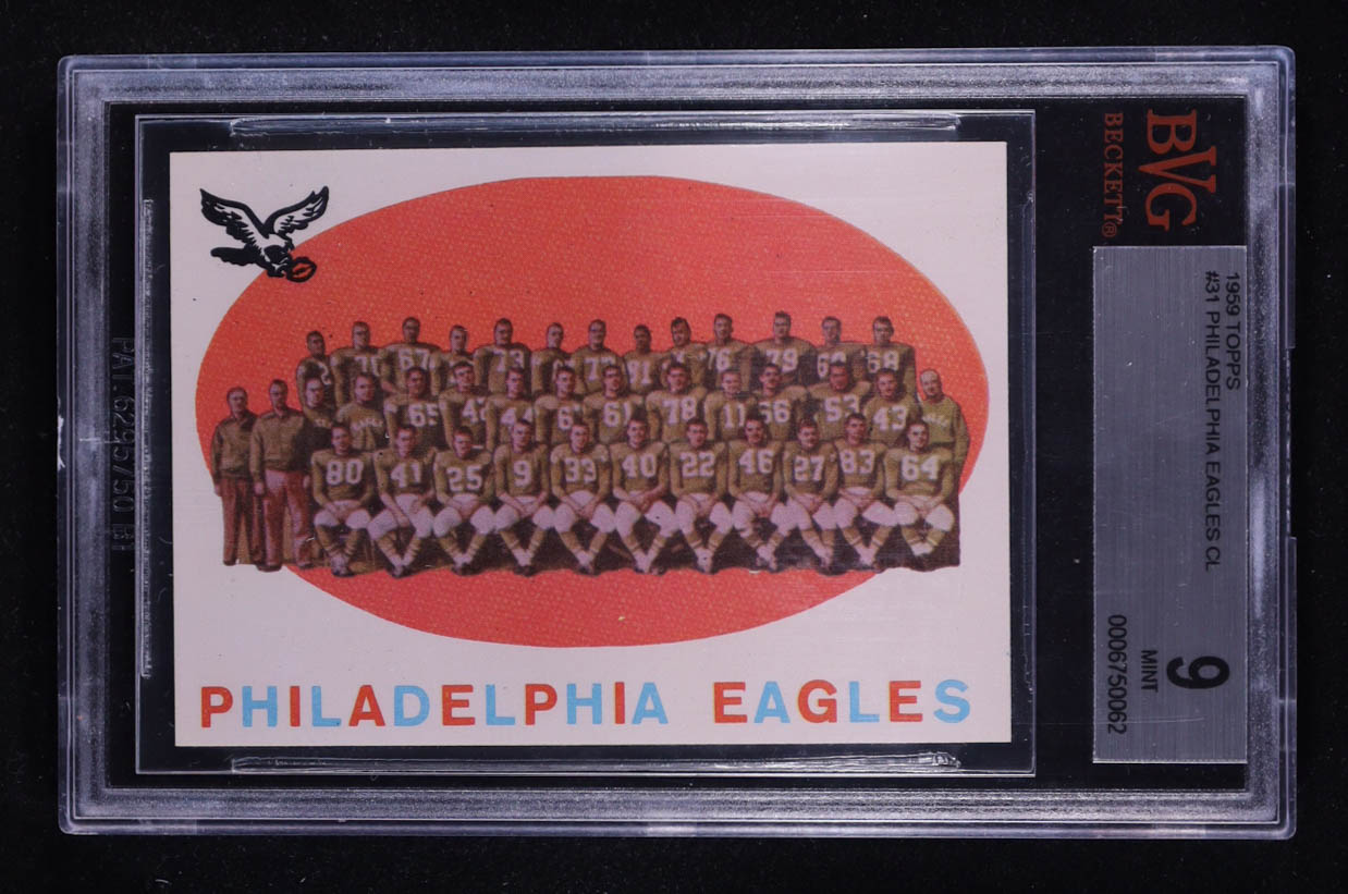 Philadelphia Eagles 1959 Topps #31 CL (BVG 9) at PristineAuction.com Philadelphia Eagles 1959 Topps #31 CL (BVG 9) at PristineAuction.com