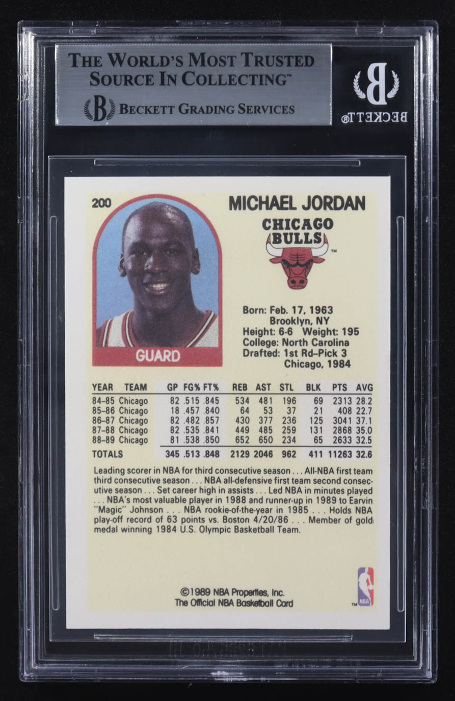 Michael Jordan 1989-90 NBA Hoops #200 (BGS 4.5) at PristineAuction.com Michael Jordan 1989-90 NBA Hoops #200 (BGS 4.5) at PristineAuction.com