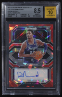 RJ Nembhard 2021-22 Panini Prizm Draft Picks College Penmanship Red Ice #CP-RJN (BGS 8.5 | Autograph Graded BGS 10) at PristineAuction.com