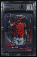Yadier Molina Signed 2019 Finest #47 (BGS) at PristineAuction.com