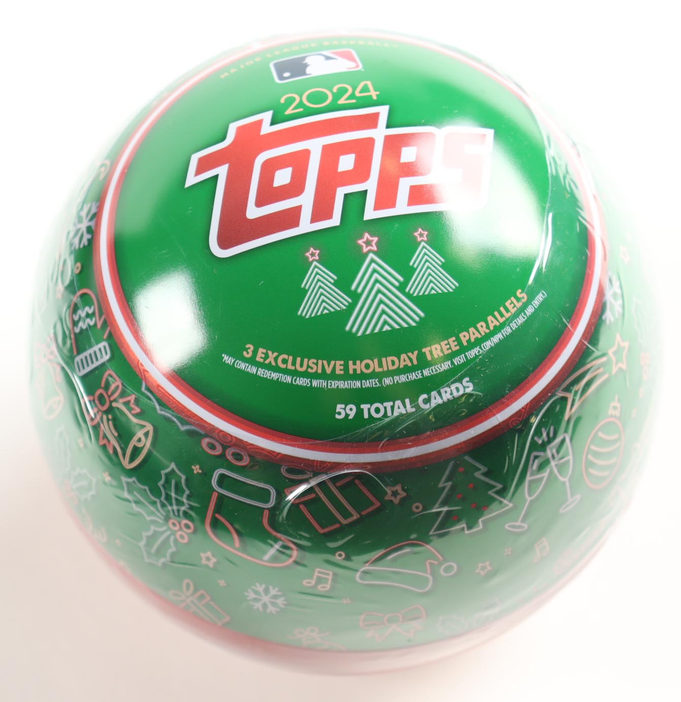 2024 Topps Holiday Baseball Tin With (59) Cards at PristineAuction.com 2024 Topps Holiday Baseball Tin With (59) Cards at PristineAuction.com