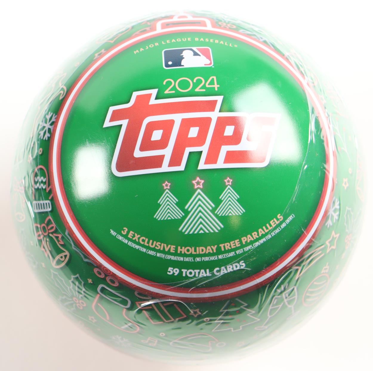 2024 Topps Holiday Baseball Tin With (59) Cards at PristineAuction.com 2024 Topps Holiday Baseball Tin With (59) Cards at PristineAuction.com