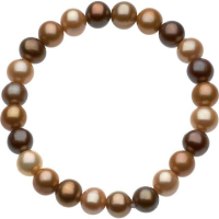 Cultured Freshwater Pearl 7" Stretch Bracelet Chocolate Colored | 8-9mm at PristineAuction.com