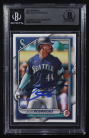 Julio Rodriguez Signed 2024 Bowman #90 (BGS) at PristineAuction.com