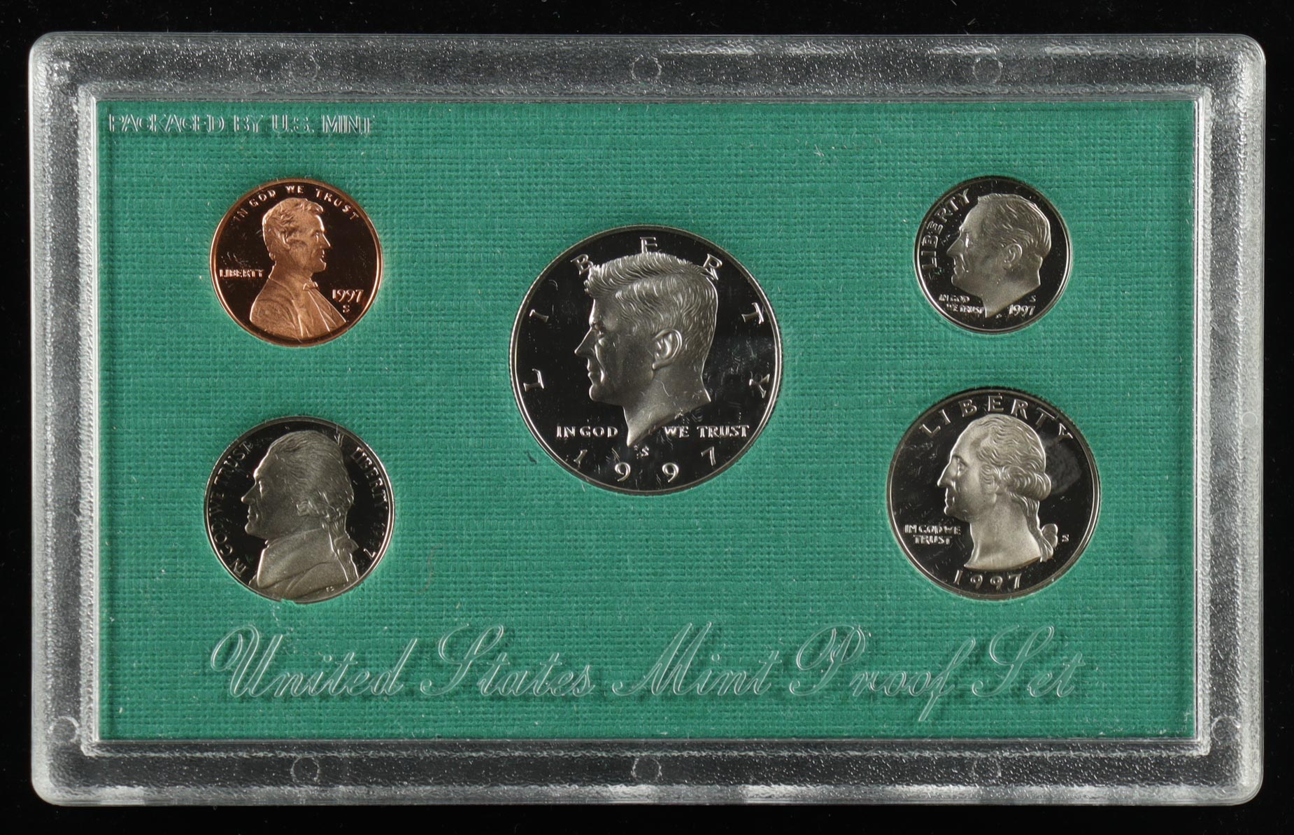 1997-S United States Mint Proof Set with (5) Coins at PristineAuction.com 1997-S United States Mint Proof Set with (5) Coins at PristineAuction.com