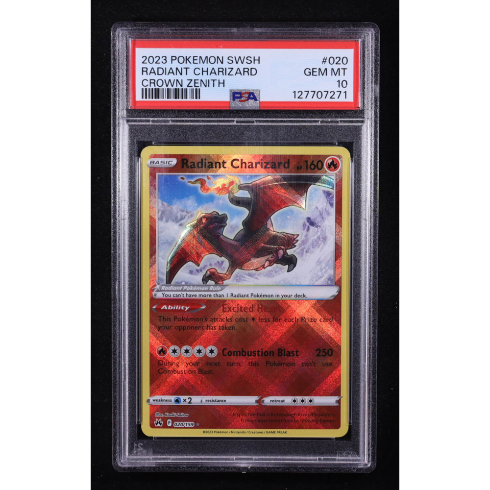 Radiant Charizard 2023 Pokemon TCG Sword & Shield Crown Zenith #020 (PSA 10) at PristineAuction.com