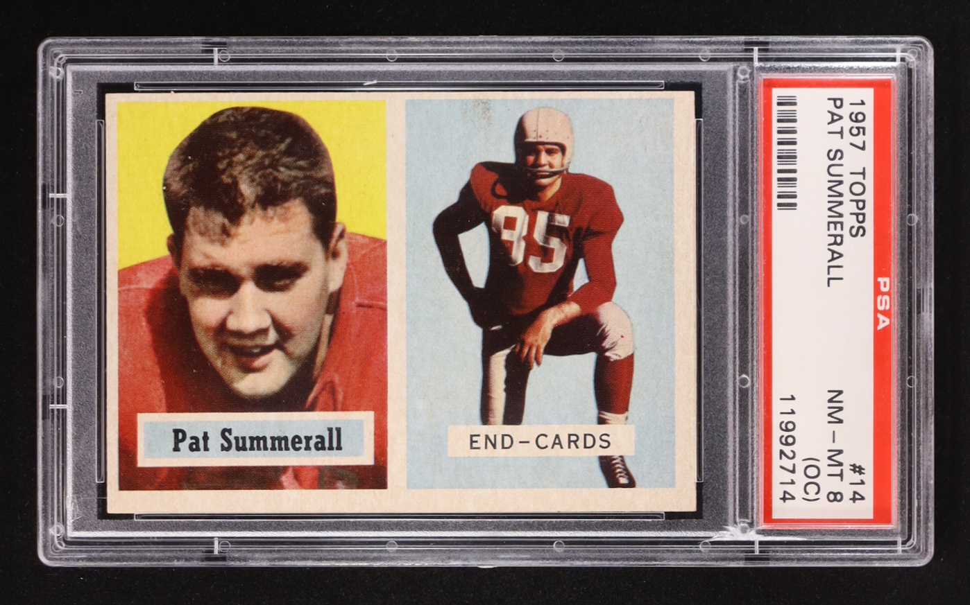 Pat Summerall 1957 Topps #14 (PSA 8) at PristineAuction.com Pat Summerall 1957 Topps #14 (PSA 8) at PristineAuction.com