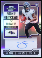 Zay Flowers 2023 Panini Contenders Optic Rookie Ticket Autographs Silver #142 RC at PristineAuction.com