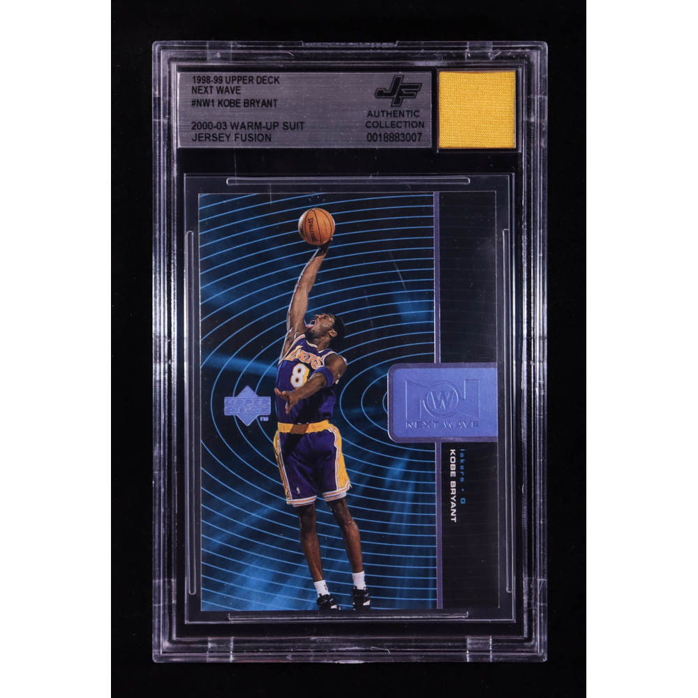 Kobe Bryant 1998-99 Upper Deck Next Wave #NW1 With Warm-Up Suit Swatch (BGS) at PristineAuction.com