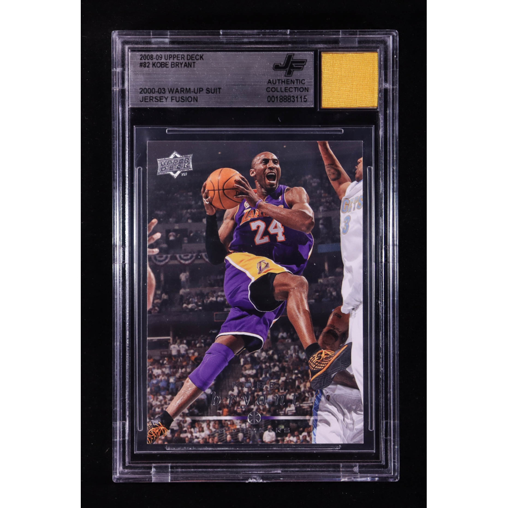 Kobe Bryant 2008-09 Upper Deck #82 With Warm-Up Suit Swatch (BGS) at PristineAuction.com