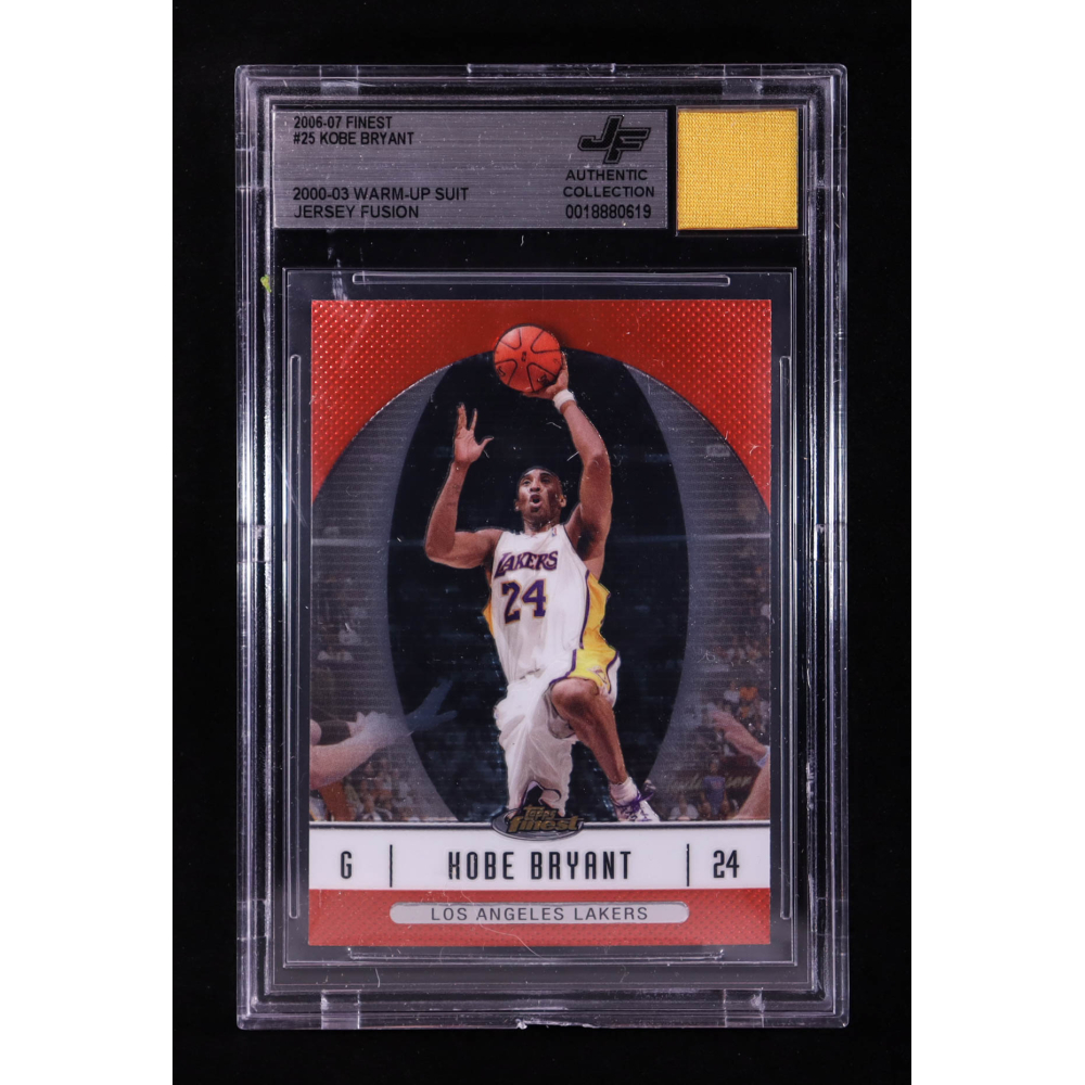 Kobe Bryant 2006-07 Finest #25 With Warm-Up Suit Swatch (BGS) at PristineAuction.com