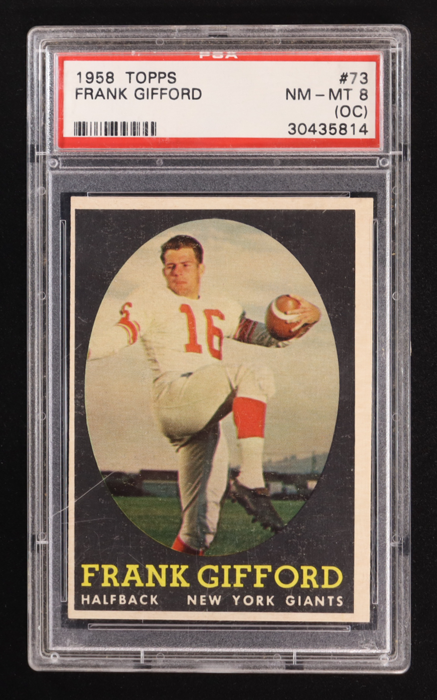 Frank Gifford 1958 Topps #73 (PSA 8) at PristineAuction.com Frank Gifford 1958 Topps #73 (PSA 8) at PristineAuction.com