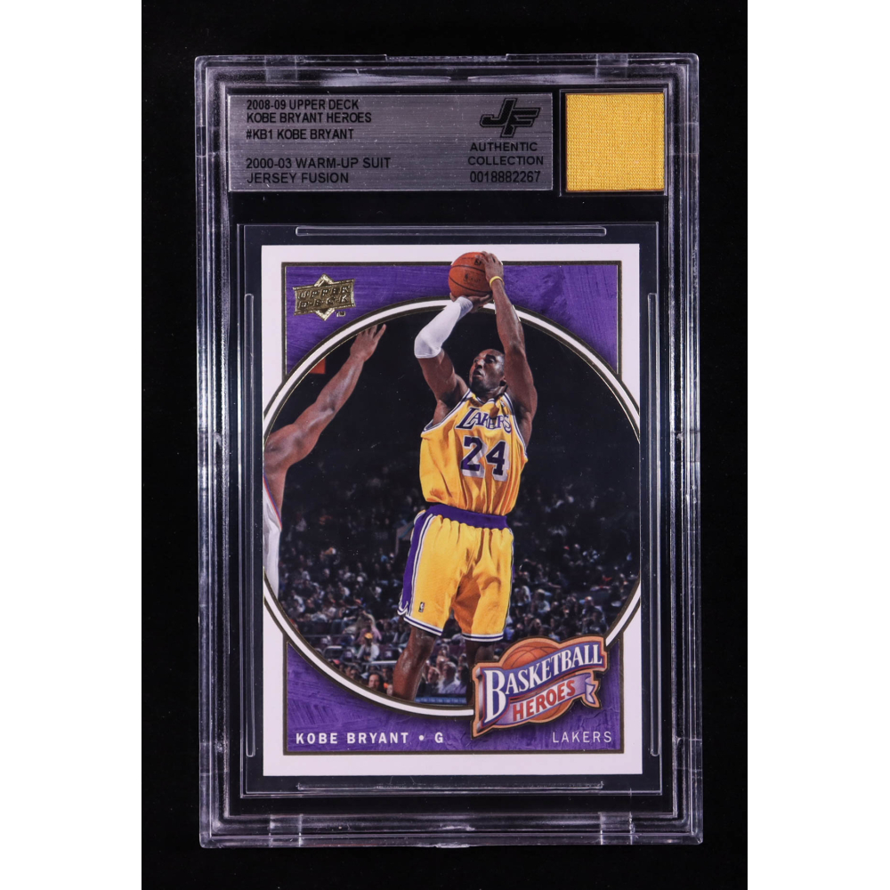 Kobe Bryant 2008-09 Upper Deck Kobe Bryant Heroes #KB1 With Warm-Up Suit Swatch (BGS) at PristineAuction.com