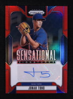 Jonah Tong 2025 Panini Prizm Sensational Signatures Prizms Red #36 #39/99 RC at PristineAuction.com