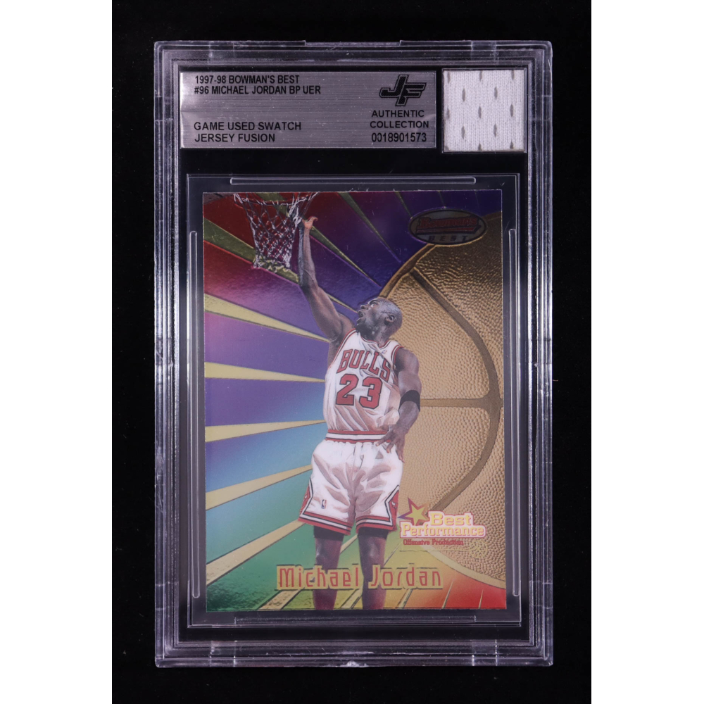 Michael Jordan 1997-98 Bowman's Best #96 With Game Used Swatch (BGS) at PristineAuction.com