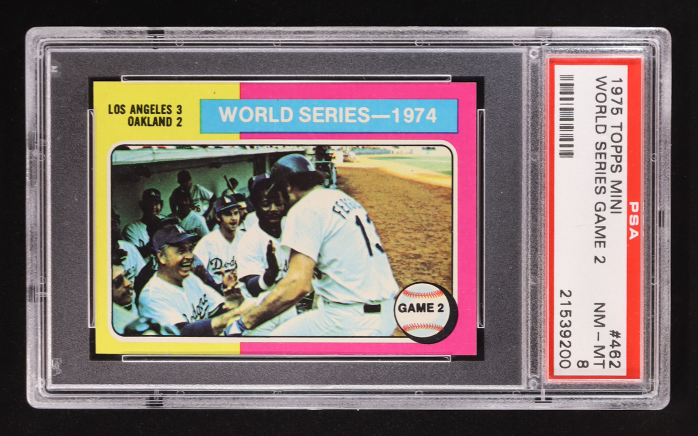 1975 Topps Mini World Series Game 2 #462 (PSA 8) at PristineAuction.com 1975 Topps Mini World Series Game 2 #462 (PSA 8) at PristineAuction.com