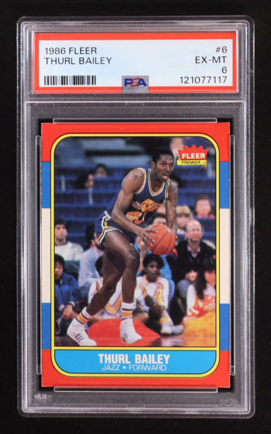 Thurl Bailey 1986 Fleer #6 (PSA 6) at PristineAuction.com Thurl Bailey 1986 Fleer #6 (PSA 6) at PristineAuction.com