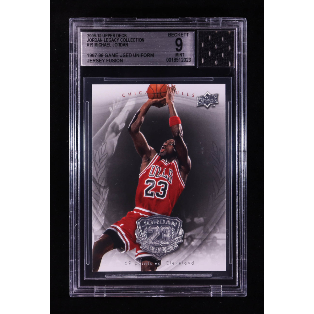 Michael Jordan 2009-10 Upper Deck Michael Jordan Legacy Collection #19 With Game-Used Uniform Swatch (BGS 9) at PristineAuction.com