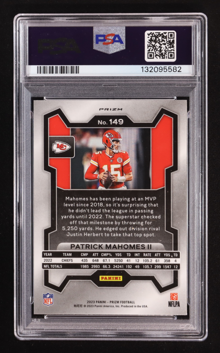 Patrick Mahomes II 2023 Panini Silver Prizm #149 (PSA 9) at PristineAuction.com Patrick Mahomes II 2023 Panini Silver Prizm #149 (PSA 9) at PristineAuction.com